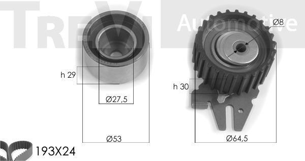 TREVI AUTOMOTIVE Hammasrihma komplekt KD1233